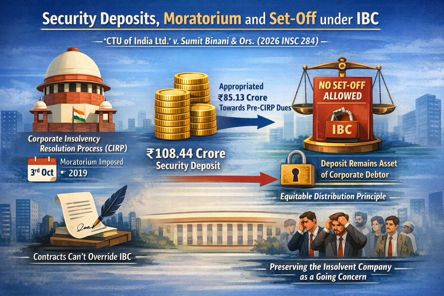 Security Deposits, Moratorium and Set-Off under IBC A Detailed Analysis of Central Transmission Utility of India Ltd Sumit Binani