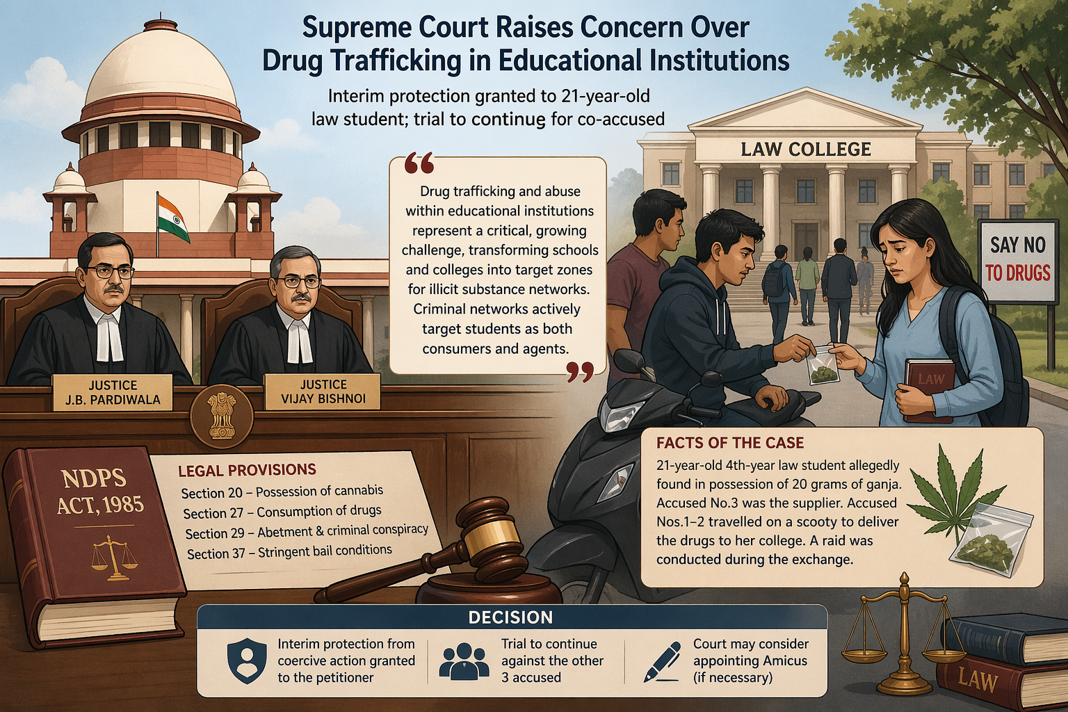 Drug Abuse in Educational Institutions Supreme Court’s Concern in a Recent Narcotics Case