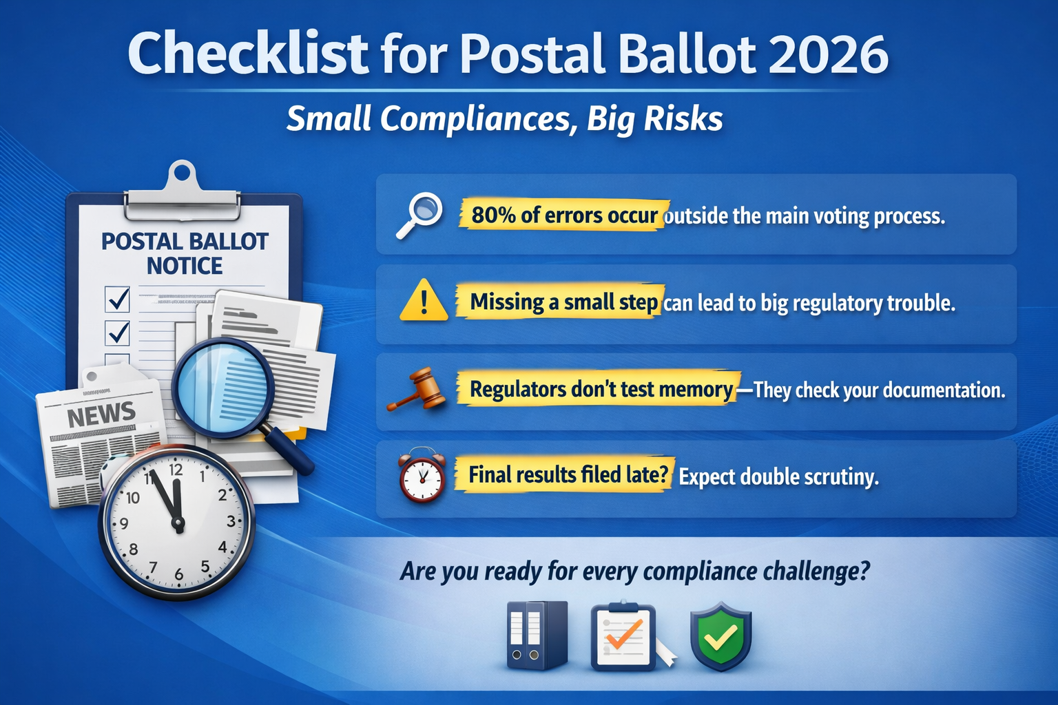 Checklist for Postal Ballot 2026: Why the Smallest Compliance Can Create the Biggest Risk