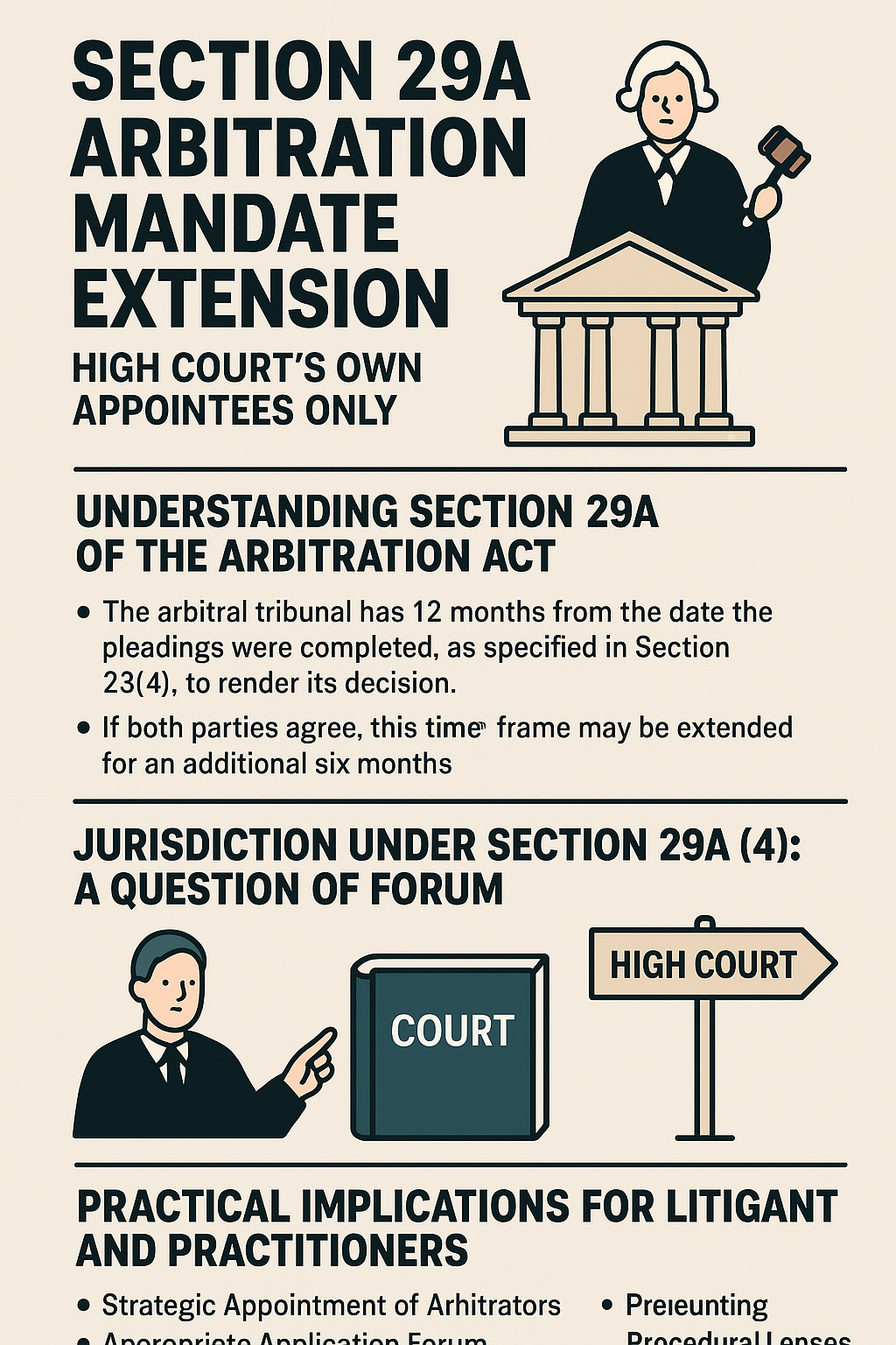 Section 29A Arbitration Mandate Extension: High Court's Own Appointees Only.
